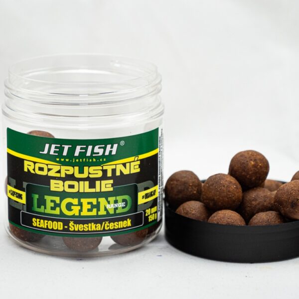 250ml-20mm Legend Range - Rozpustné boilie : SEAFOOD - ŠVESTKA / ČESNEK | 00001120